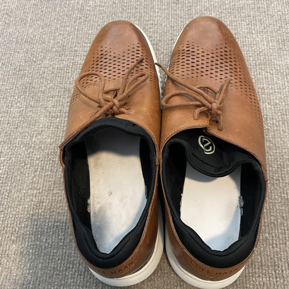 Cole Haan Grand.OS Shoes Mens Size 10 Brown Leather Casual Sneakers C27879 - Picture 7 of 12